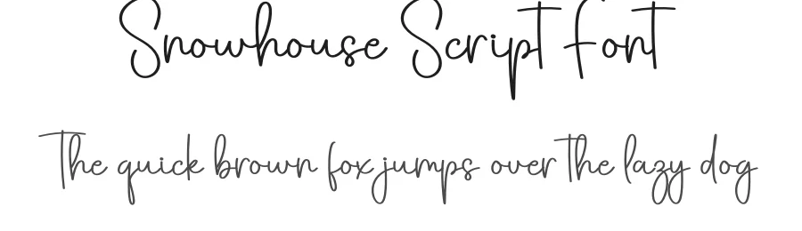 Snowhouse Script Font by creativeletter — Script Handwritten Font