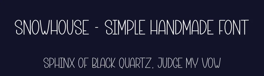 Snowhouse – Simple Handmade Font by creativeletter — Display Font — thumbnail 2