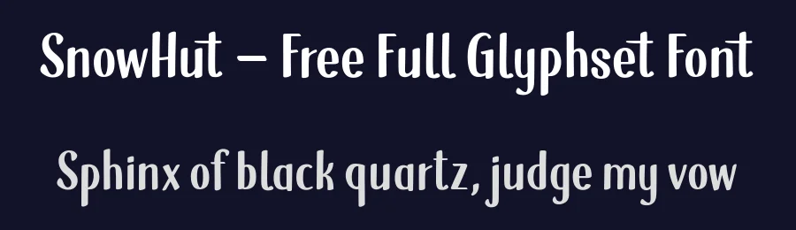 SnowHut – Free Full Glyphset Font by shapedfonts — Script Handwritten Font — thumbnail 2
