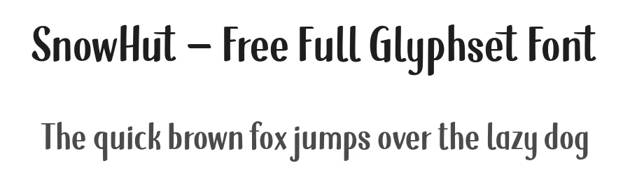 SnowHut – Free Full Glyphset Font by shapedfonts — Script Handwritten Font