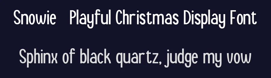 Snowie – Playful Christmas Display Font by Artisan Template — Display Font — thumbnail 2