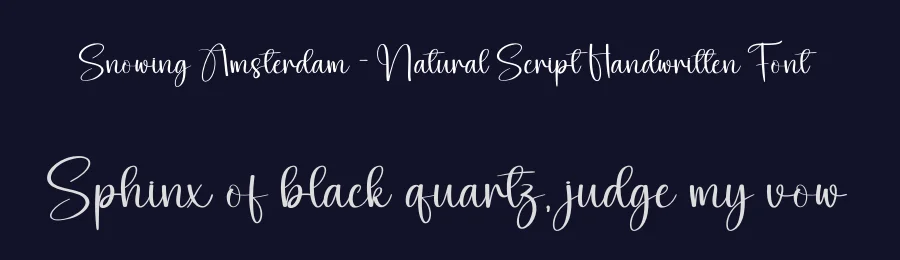 Snowing Amsterdam – Natural Script Handwritten Font by creativeletter — Script Handwritten Font — thumbnail 2
