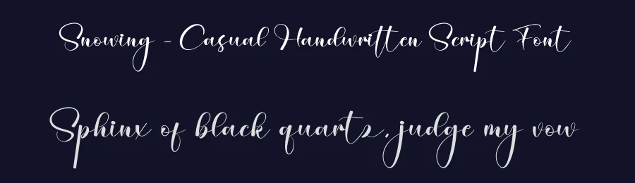 Snowing – Casual Handwritten Script Font by creativeletter — Script Handwritten Font — thumbnail 2