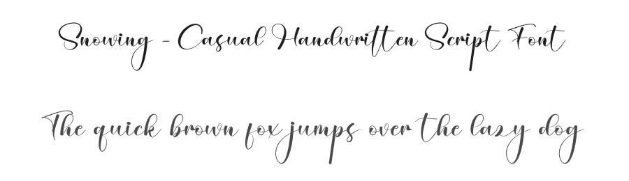 Snowing – Casual Handwritten Script Font by creativeletter — Script Handwritten Font