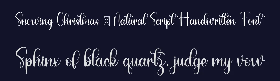 Snowing Christmas – Natural Script Handwritten Font by freshtypeink — Script Handwritten Font — thumbnail 2