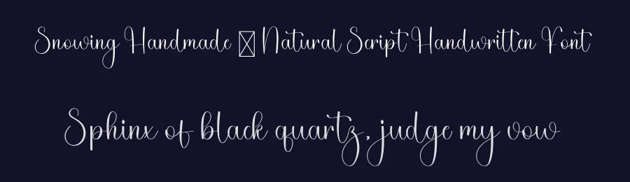 Snowing Handmade – Natural Script Handwritten Font by freshtypeink — Script Handwritten Font — thumbnail 2