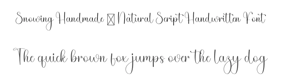Snowing Handmade – Natural Script Handwritten Font by freshtypeink — Script Handwritten Font