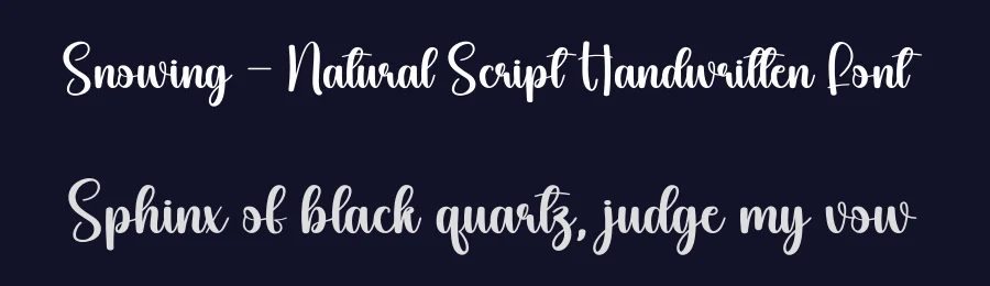Snowing – Natural Script Handwritten Font by creativeletter — Script Handwritten Font — thumbnail 2