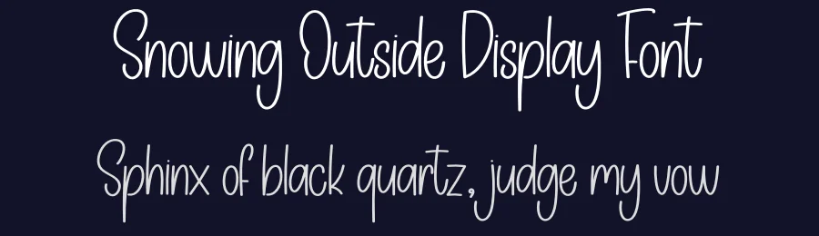 Snowing Outside Display Font by creativeletter — Display Font — thumbnail 2
