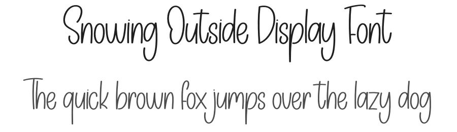 Snowing Outside Display Font by creativeletter — Display Font