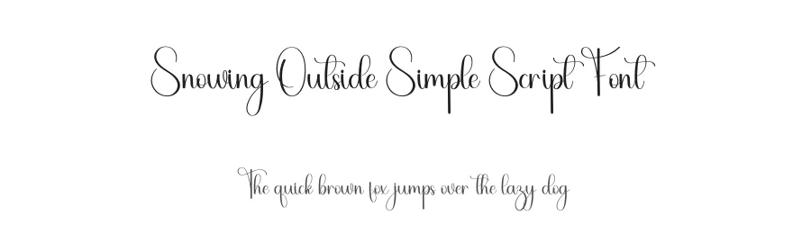 Snowing Outside Simple Script Font by freshtypeink — Script Handwritten Font