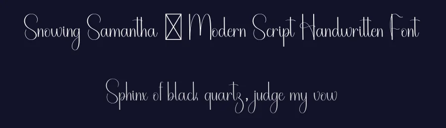 Snowing Samantha – Modern Script Handwritten Font by freshtypeink — Script Handwritten Font — thumbnail 2