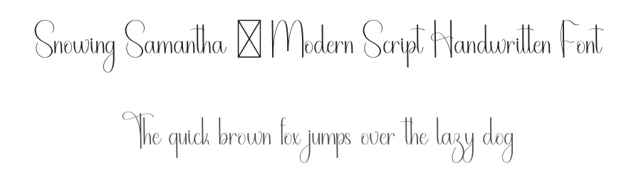 Snowing Samantha – Modern Script Handwritten Font by freshtypeink — Script Handwritten Font