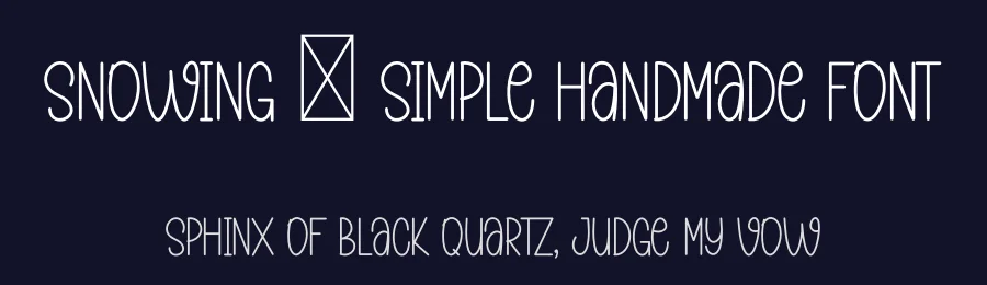 Snowing – Simple Handmade Font by freshtypeink — Display Font — thumbnail 2