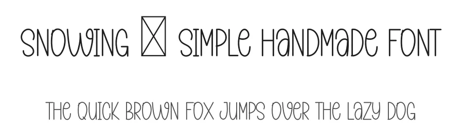 Snowing – Simple Handmade Font by freshtypeink — Display Font