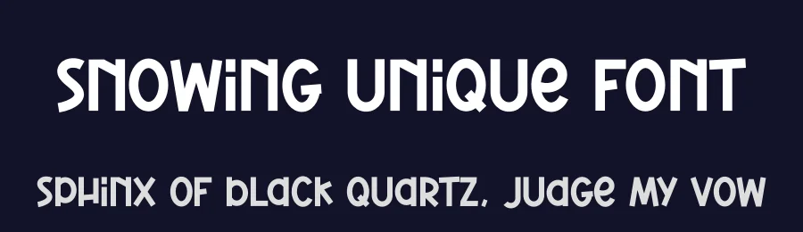 Snowing Unique Font by creativeletter — Display Font — thumbnail 2