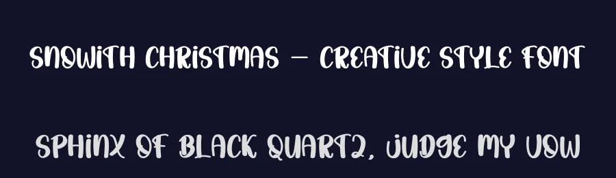 Snowith Christmas – Creative Style Font by creativeletter — Display Font — thumbnail 2
