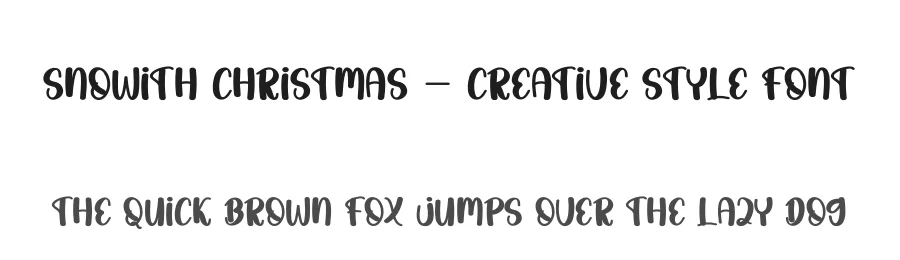 Snowith Christmas – Creative Style Font by creativeletter — Display Font