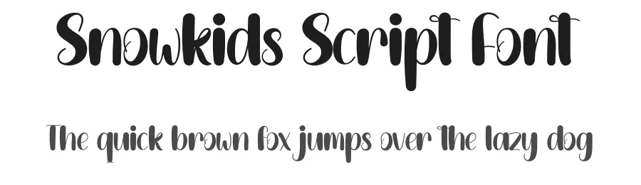 Snowkids Script Font by creativeletter — Script Handwritten Font