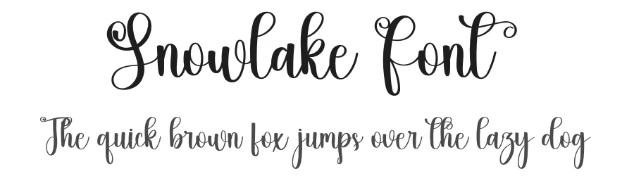 Snowlake Font by freshtypeink — Script Handwritten Font