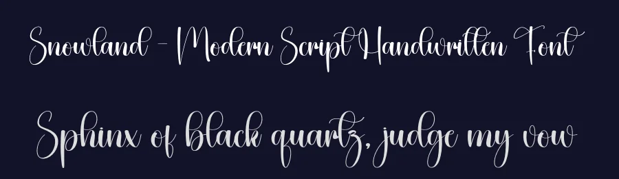 Snowland – Modern Script Handwritten Font by creativeletter — Script Handwritten Font — thumbnail 2