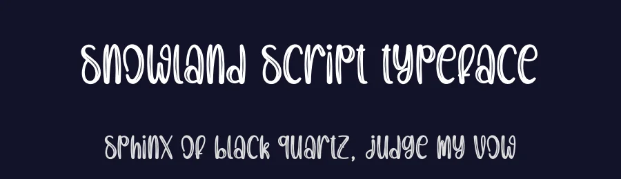 Snowland Script Typeface by creativeletter — Script Handwritten Font — thumbnail 2