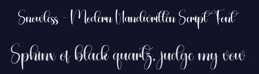 Snowless – Modern Handwritten Script Font by creativeletter — Script Handwritten Font — thumbnail 2