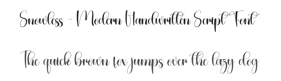 Snowless – Modern Handwritten Script Font by creativeletter — Script Handwritten Font
