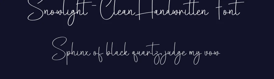 Snowlight – Clean Handwritten Font by creativeletter — Script Handwritten Font — thumbnail 2