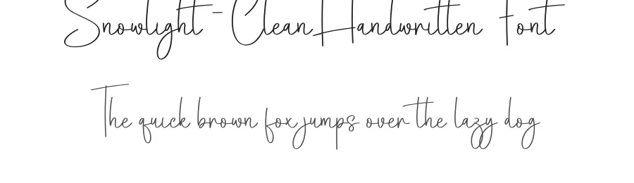 Snowlight – Clean Handwritten Font by creativeletter — Script Handwritten Font