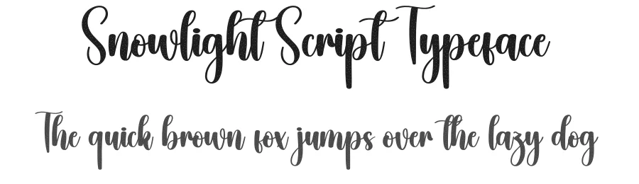 Snowlight Script Typeface by creativeletter — Script Handwritten Font