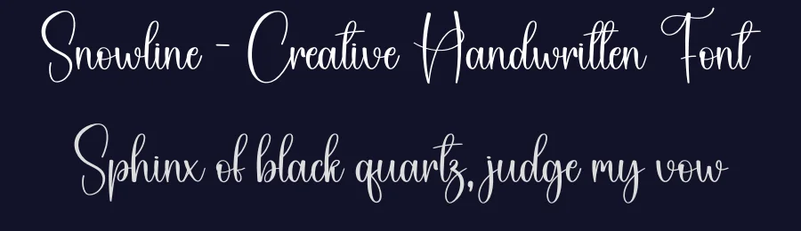 Snowline – Creative Handwritten Font by creativeletter — Script Handwritten Font — thumbnail 2