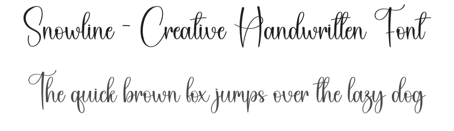 Snowline – Creative Handwritten Font by creativeletter — Script Handwritten Font