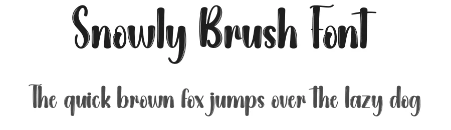 Snowly Brush Font by creativeletter — Script Handwritten Font