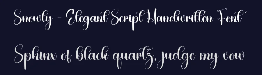 Snowly – Elegant Script Handwritten Font by creativeletter — Script Handwritten Font — thumbnail 2
