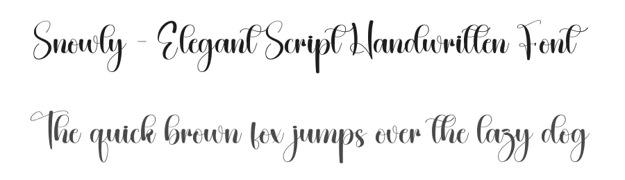 Snowly – Elegant Script Handwritten Font by creativeletter — Script Handwritten Font