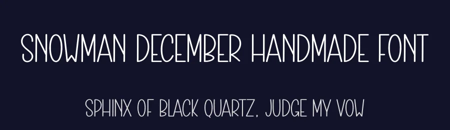 Snowman December Handmade Font by creativeletter — Display Font — thumbnail 2