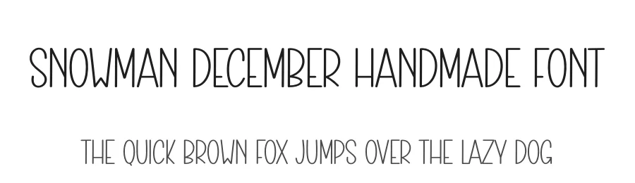 Snowman December Handmade Font by creativeletter — Display Font