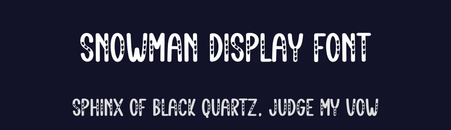 Snowman Display Font by andikastudio — Display Font — thumbnail 2