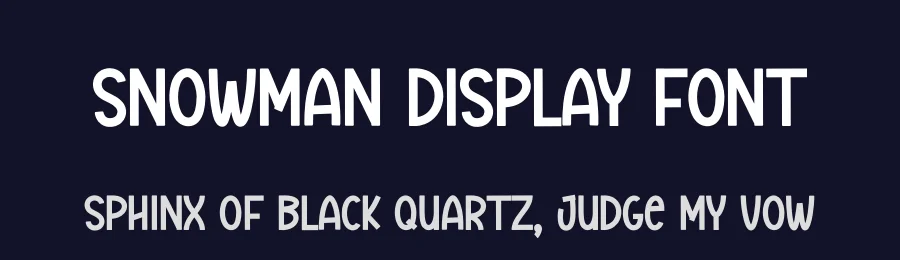 Snowman Display Font by andikastudio — Display Font — thumbnail 2