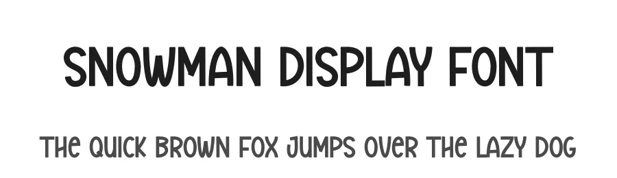 Snowman Display Font by andikastudio — Display Font