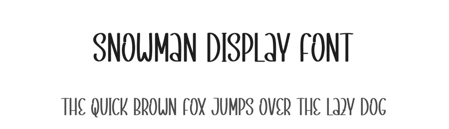 Snowman Display Font by andikastudio — Display Font