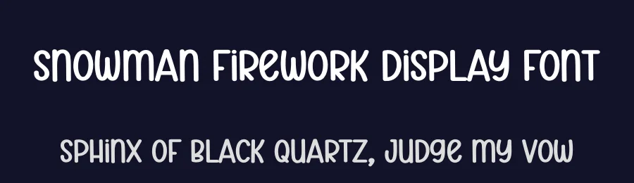 Snowman Firework Display Font by andikastudio — Display Font — thumbnail 2