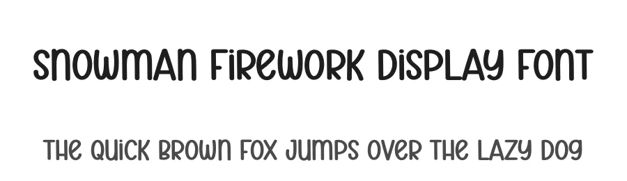 Snowman Firework Display Font by andikastudio — Display Font