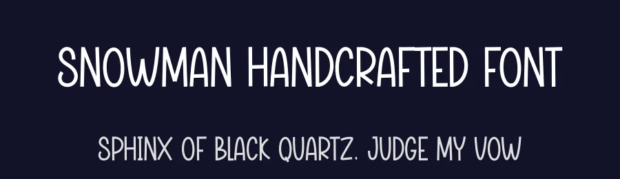 Snowman Handcrafted Font by creativeletter — Display Font — thumbnail 2