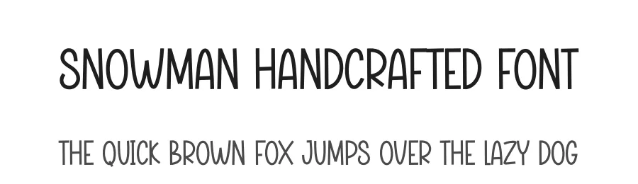 Snowman Handcrafted Font by creativeletter — Display Font