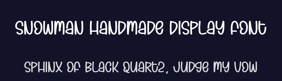 Snowman Handmade Display Font by andikastudio — Display Font — thumbnail 2