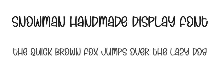 Snowman Handmade Display Font by andikastudio — Display Font