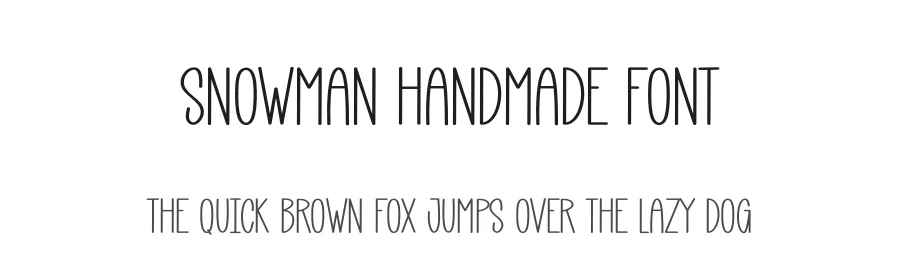 Snowman Handmade Font by creativeletter — Display Font