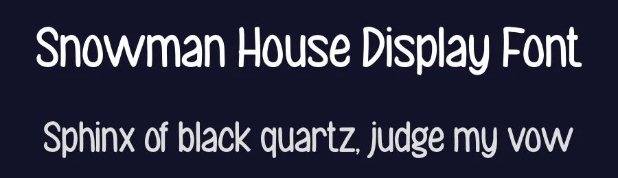 Snowman House Display Font by Maiko Hatta — Display Font — thumbnail 2